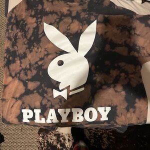Playboy Brown and Black Tie-Dye Shirt